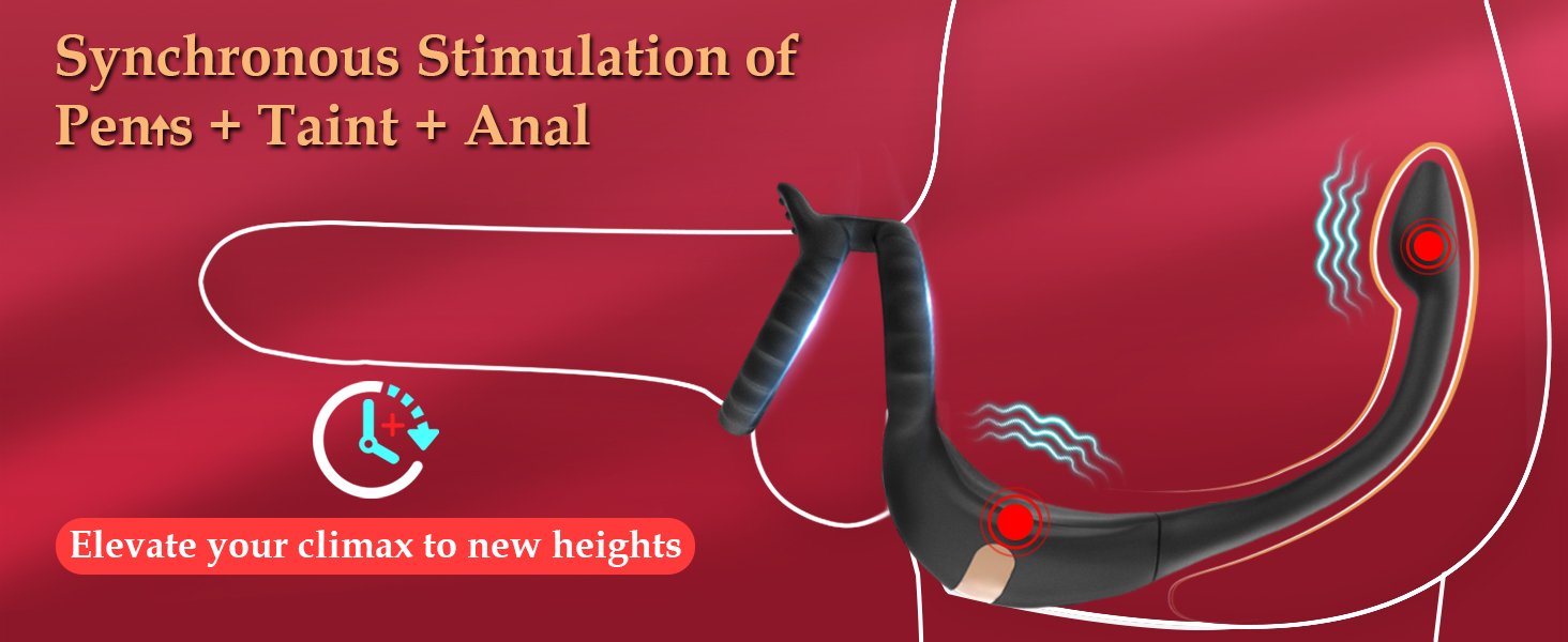 Remote Control Vibrating Cock Ring with Prostate Massager5