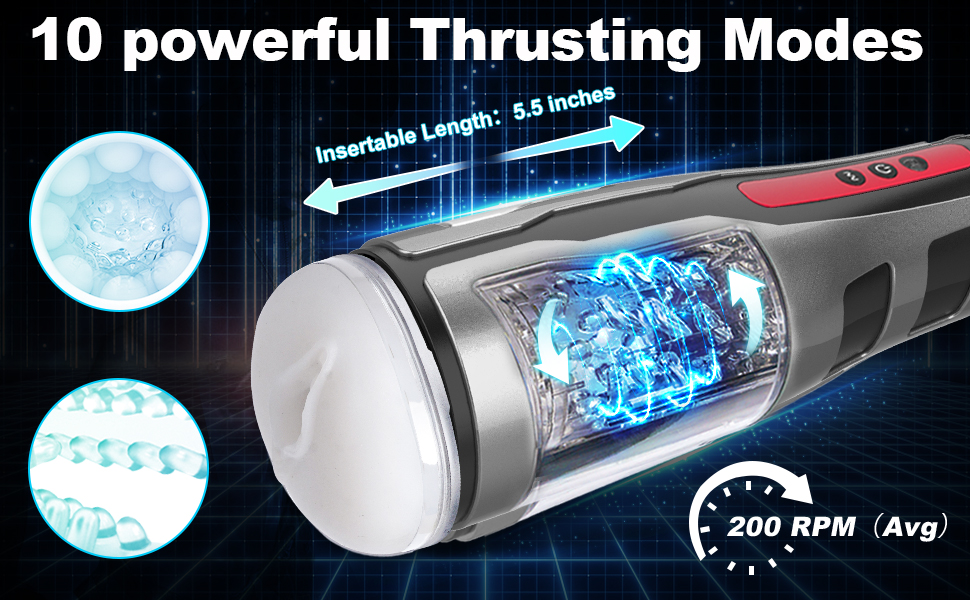 Buy 10 Thrusts Rotations Hands Free Masturbator in India