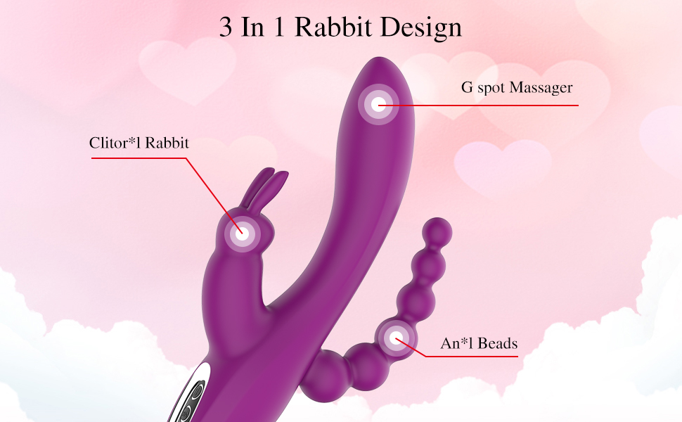 Buy 3 in 1 G-Spot Rabbit Vibrator in India