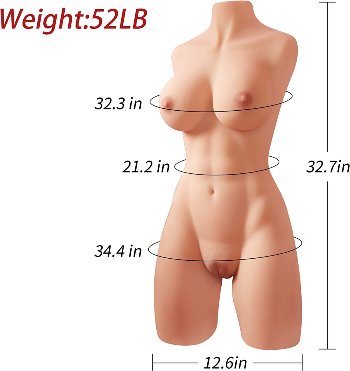 Buy 52LB Lifelike Half Body Sex Doll in India