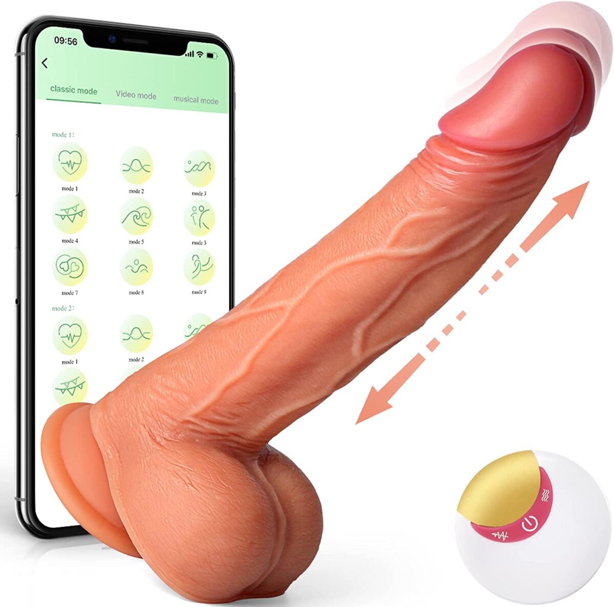 Buy 8 Thrusting Realistic Vibrating Dildo in India