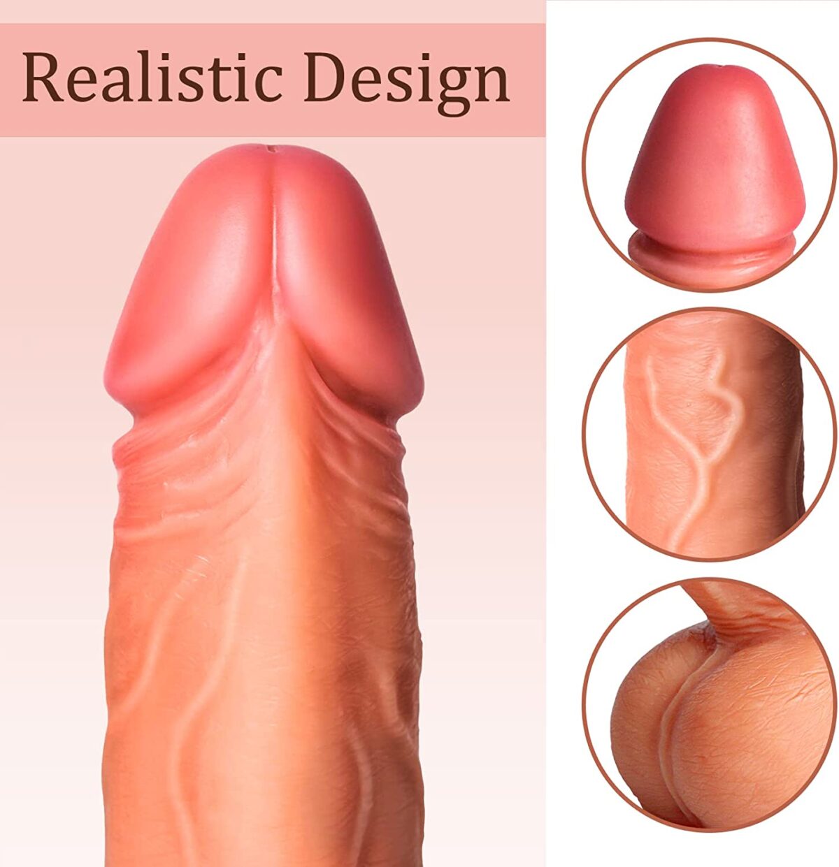 Buy 8 Thrusting Realistic Vibrating Dildo in India