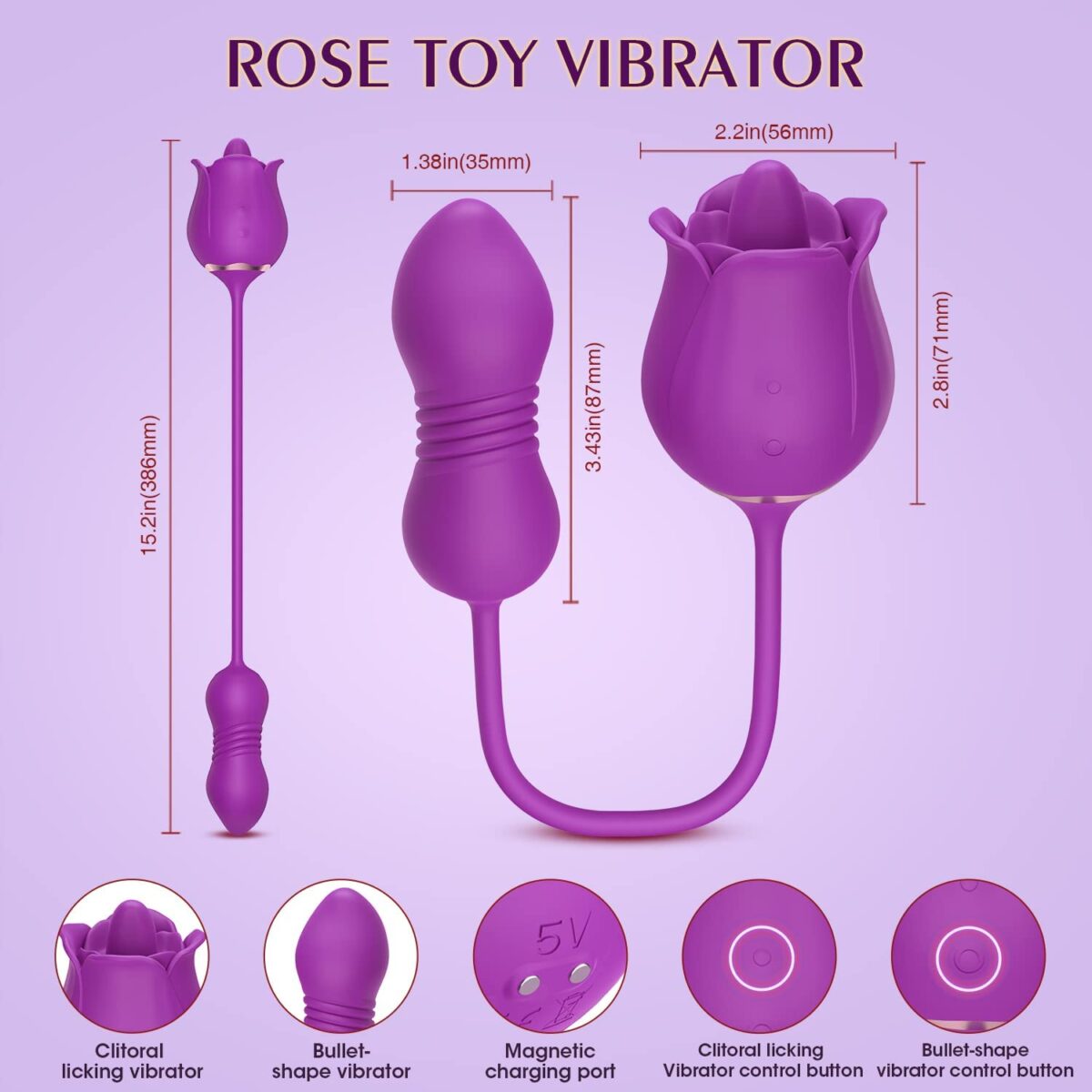 Buy Clitoris Stimulator Rose Bullet Vibrator in India