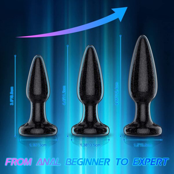 Buy 3 Piece Training Glass Butt Plug Set in India