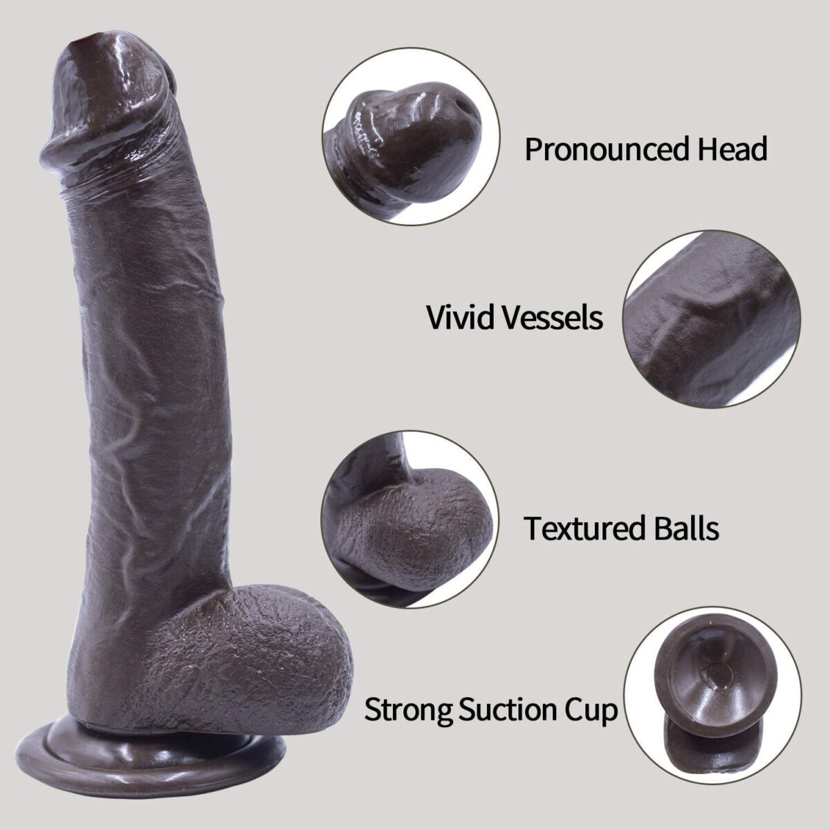 Buy 7.6 Inches Black Fantasy Strap-on Dildo in India