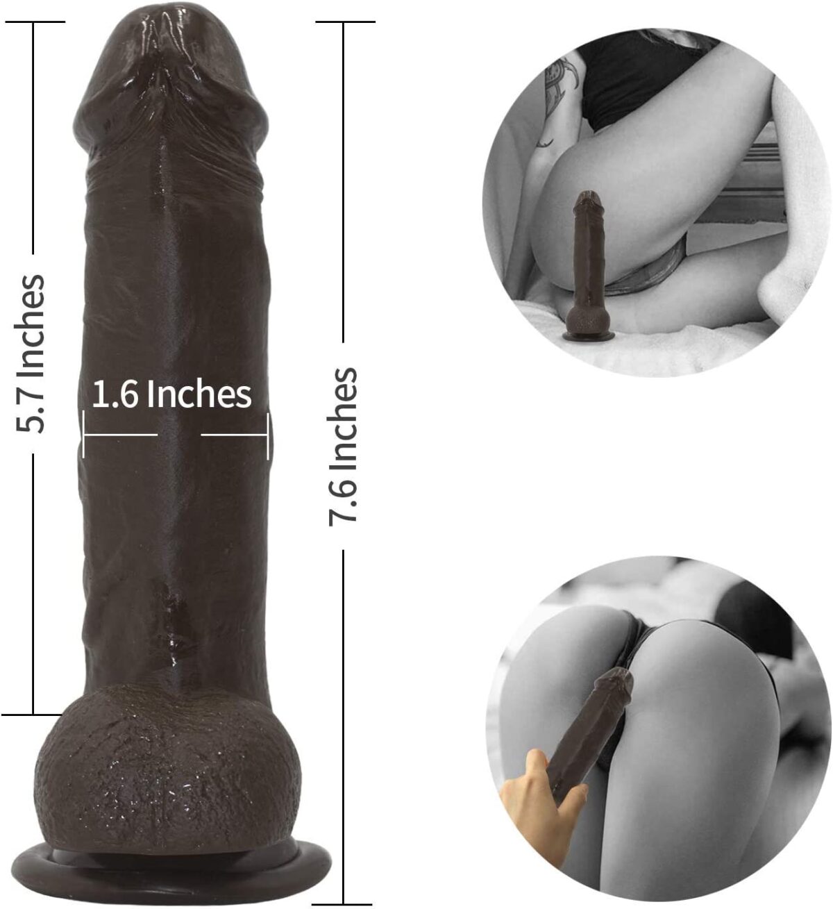 Buy 7.6 Inches Black Fantasy Strap-on Dildo in India