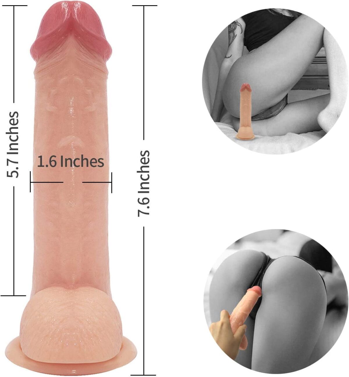 Buy 8 Inches Realistic Strap-on Dildo in India