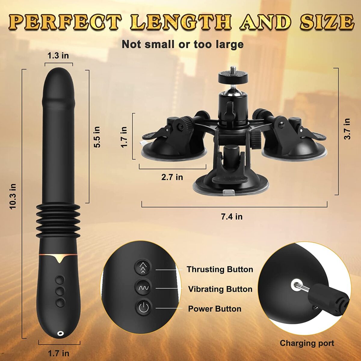 Buy Realistic 7 Vibrations Dildo Sex Machine in India