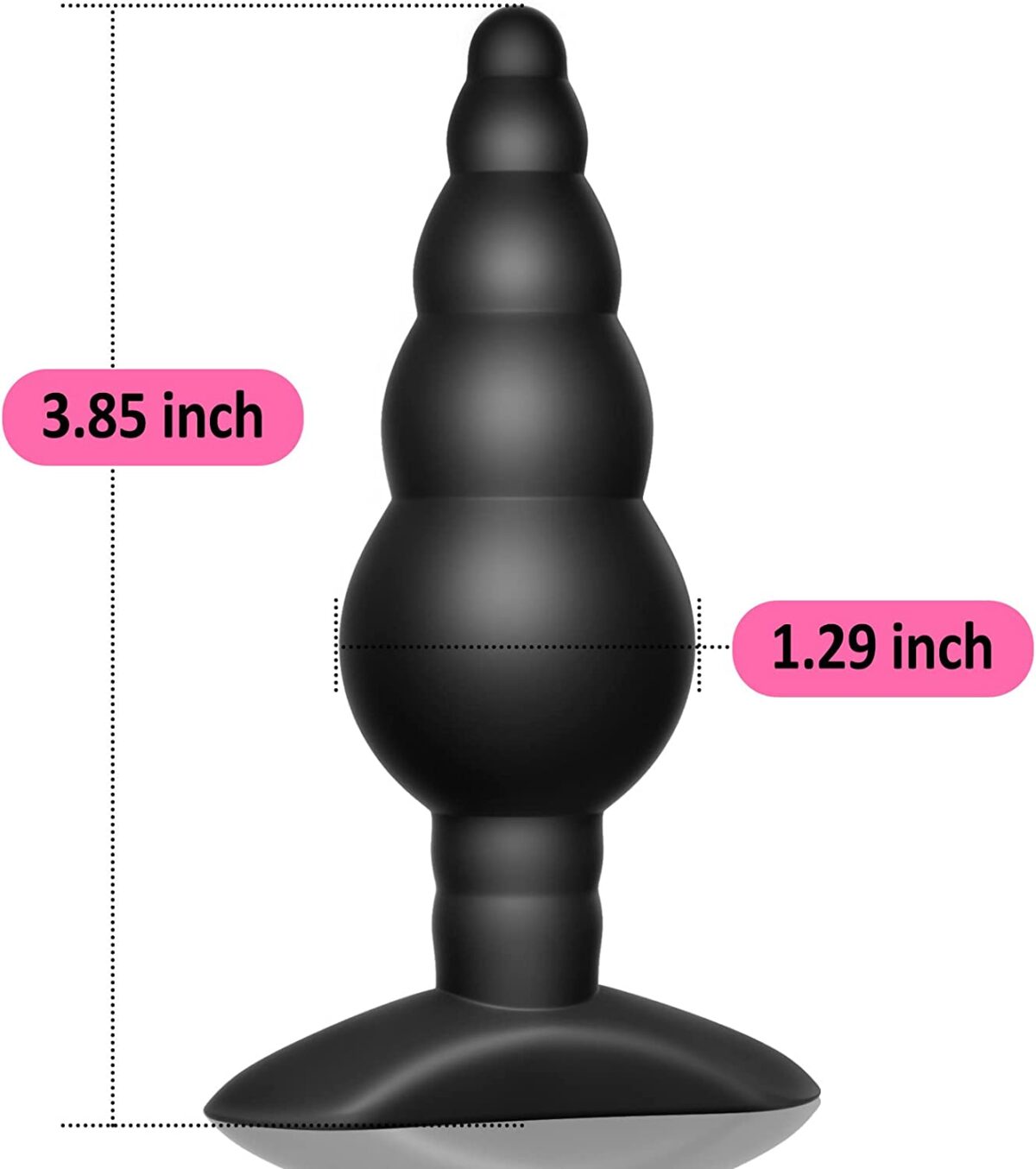 Buy Silicone Ribbed Anal Butt Plug in India