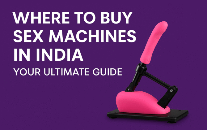 Featured image for article "Where to Buy Sex Machines in India: Your Ultimate Guide" showing a discreet shopping concept with a laptop, delivery box, and subtle intimate product icons symbolizing privacy and convenience in online purchases.