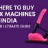 Featured image for article "Where to Buy Sex Machines in India: Your Ultimate Guide" showing a discreet shopping concept with a laptop, delivery box, and subtle intimate product icons symbolizing privacy and convenience in online purchases.