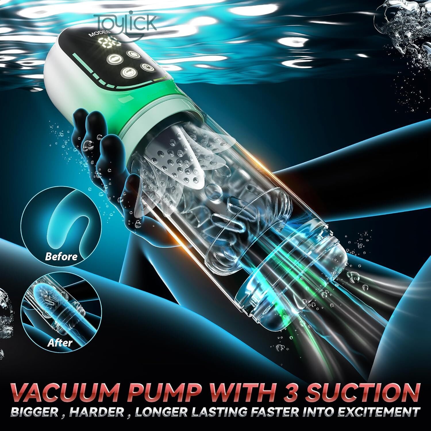 automatic-sucking-masturbator-with-3-pump-7-thrusting-rotating-vibration-toylick-3 ToyLick Automatic Sucking Masturbator showcasing the Realistic 3D Inner Texture of the soft TPE sleeve, designed for maximum sensation.