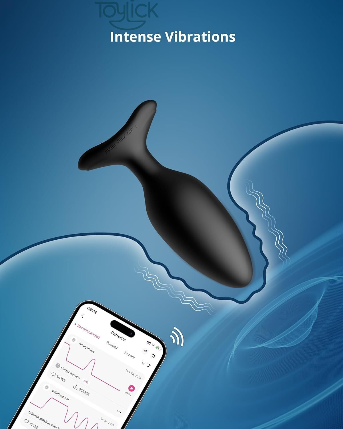 lovense-hush-2-vibrating-butt-plug-1-75-inches-toylick-3 Lovense Hush 2 Butt Plug detailing the dimensions: 1.75in (4.45cm) maximum diameter, 4.7in (11.9cm) total length, and 3.94in (10cm) insertable length.