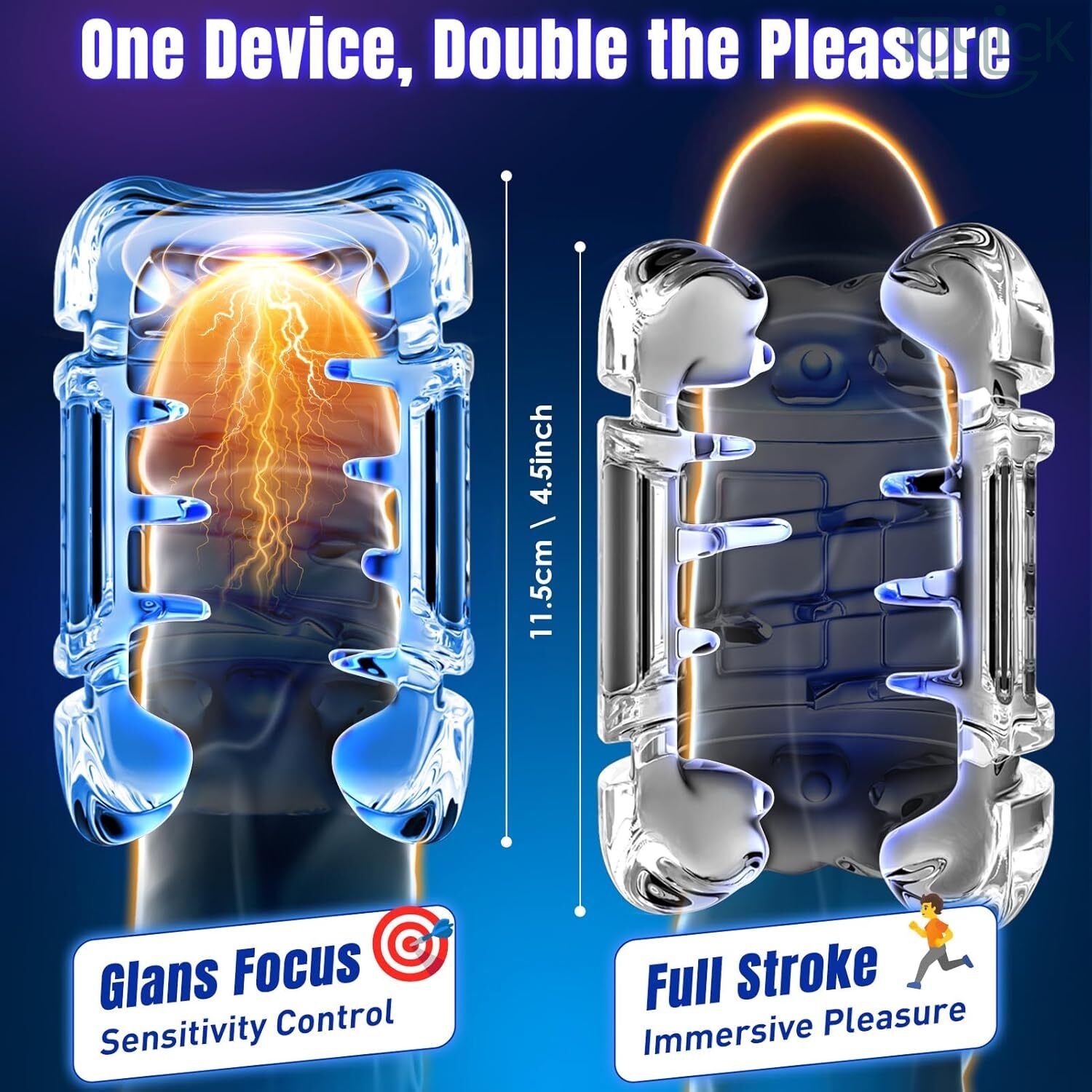 thrusting-masturbator-with-7-8-in-adjustable-stroke-9-speeds-toylick-3 ToyLick Thrusting Masturbator promoting Comfortable Dual Handles for a superior grip and 360∘ Adjustable Angle via the suction cup base for versatile positioning.